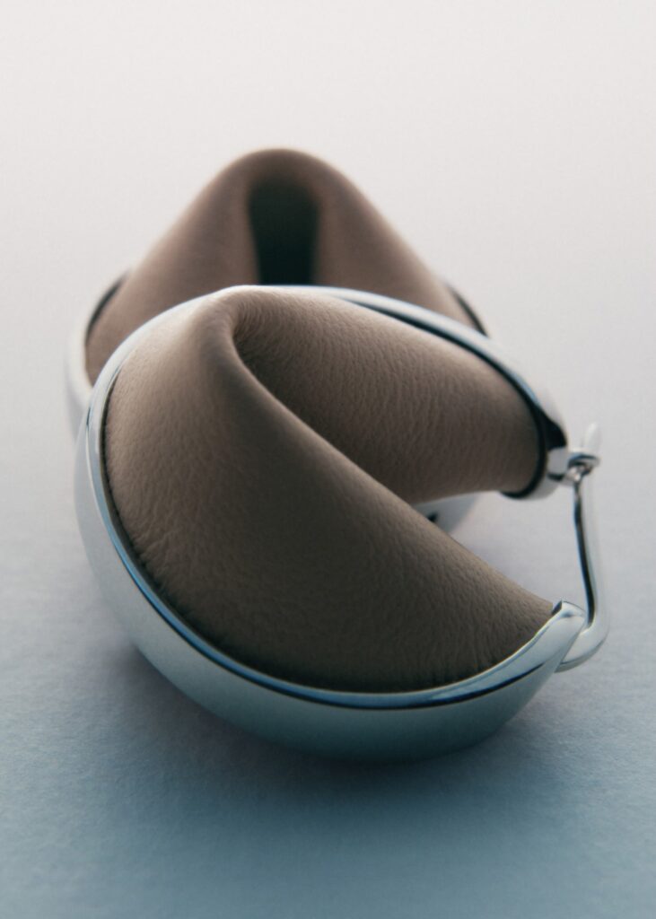 Créoles Ormé - Argentée Cuir Taupe