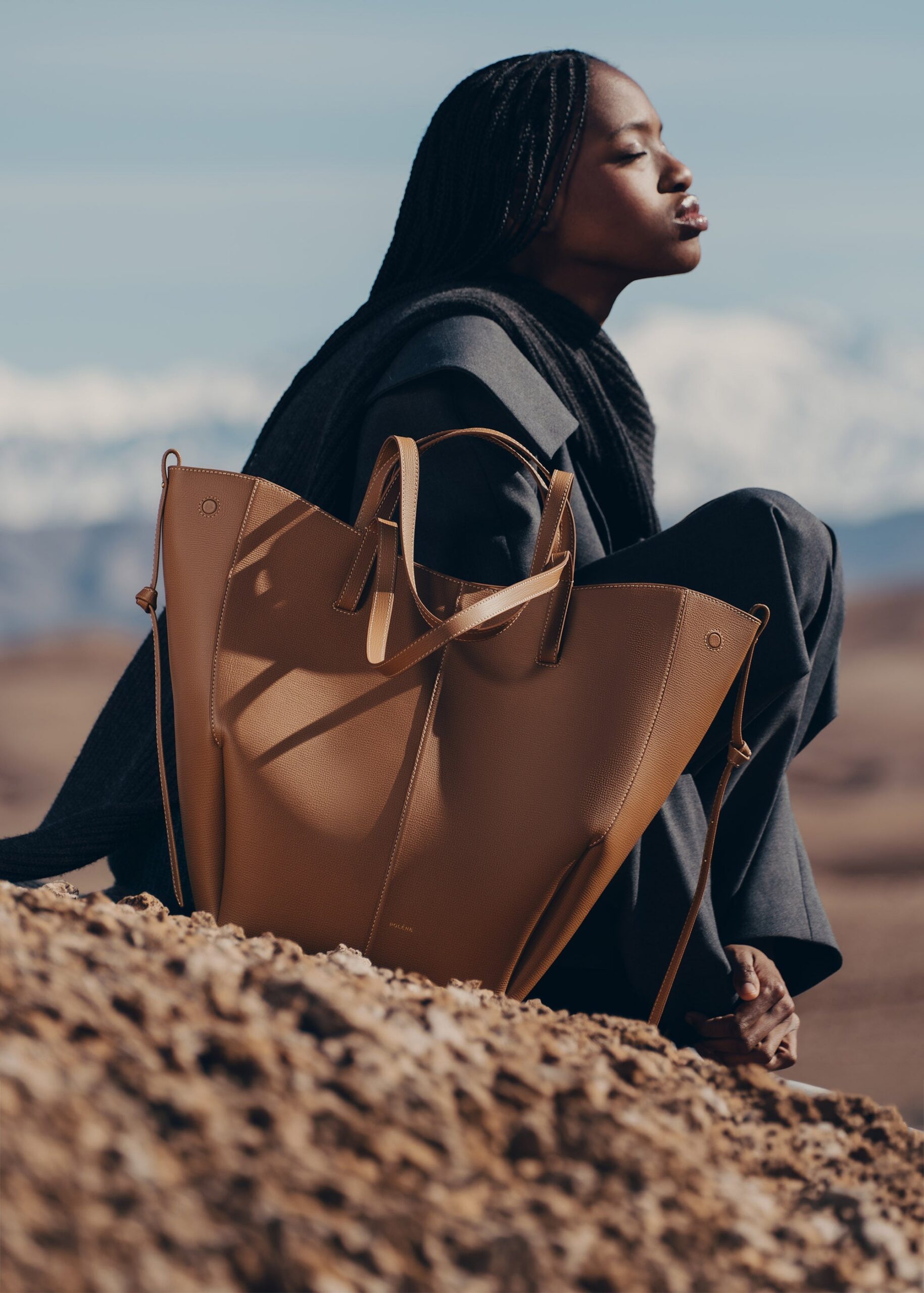 Cyme Tote - Camel Grainé