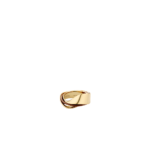 Bague Ormé - Dorée Cuir Camel