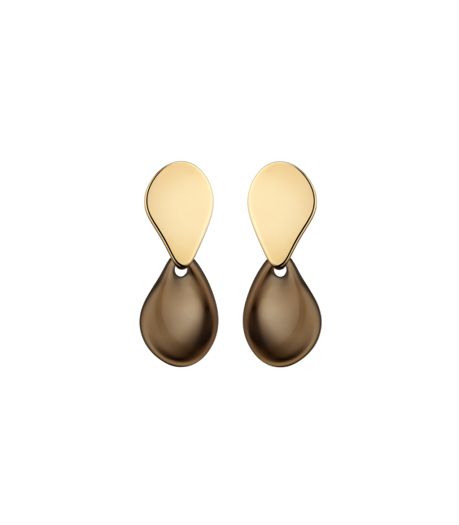 Boucles d'oreilles Naé - Verre fumé