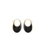 Créoles Slim Éole - Cuir Noir