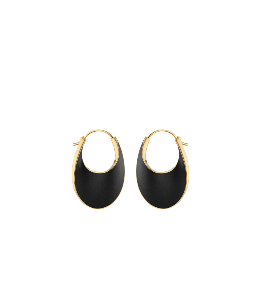 Créoles Slim Éole - Cuir Noir