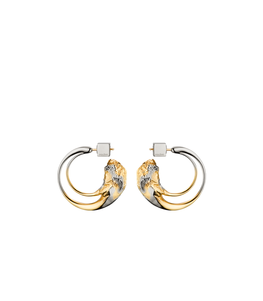 Créoles Eroz - Duo palladium et dorure 24 carats