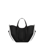 Cyme Mini - Noir Grainé Coutures Écrues