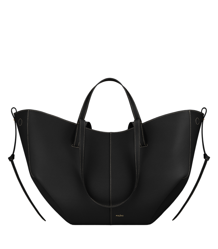 Cyme - Noir Grainé Coutures Écrues