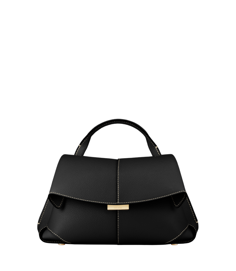 Mokki Mini - Noir Coutures Ecrues Grainé